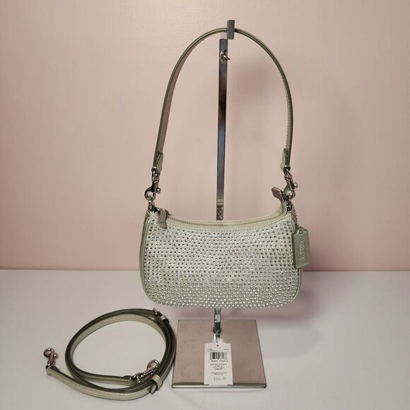 NWT Coach CW322 Teri Mini Crossbody Bag Silver Crystal - Picture 1 of 6